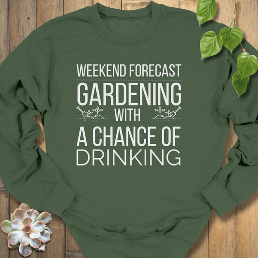 Military Green / S Weekend Forecast Gardening Sweatshirt Sweatshirt