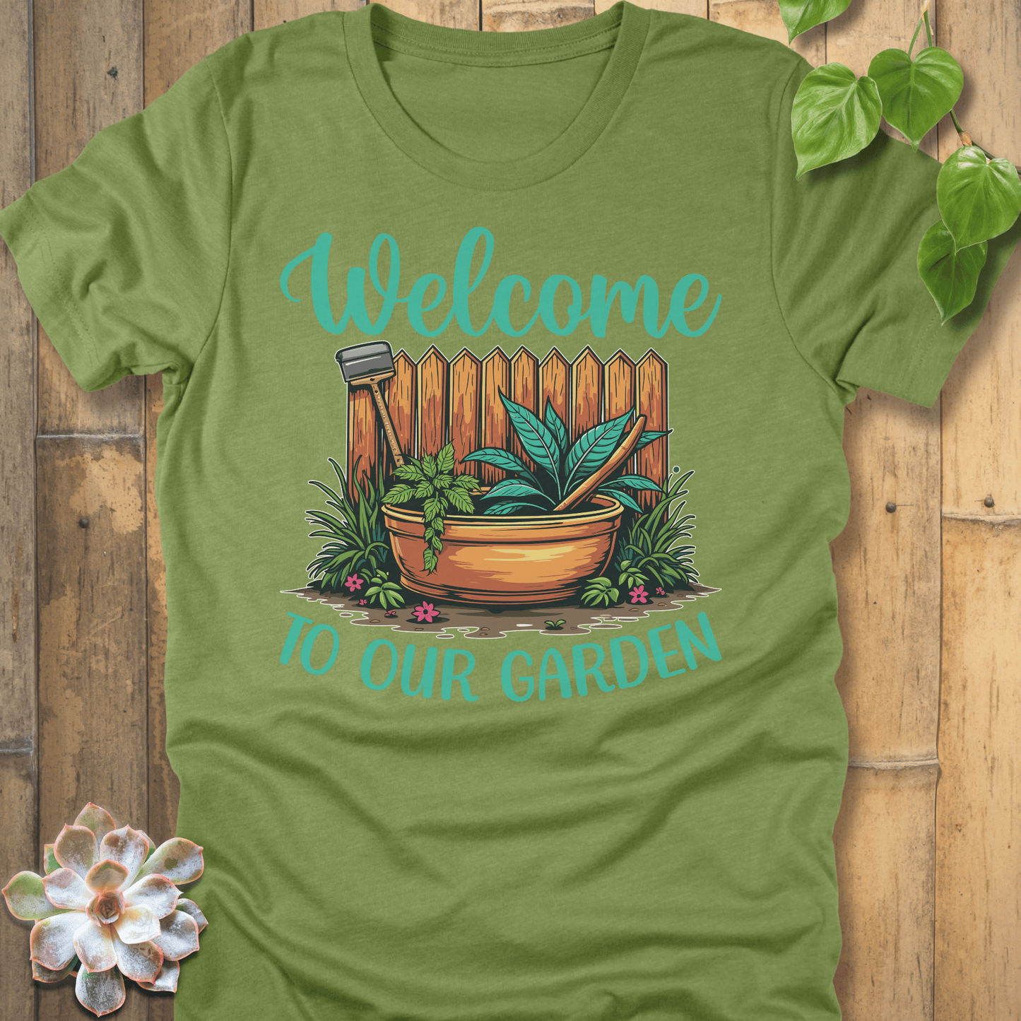 Heather Green / S Welcome To Our Garden T-Shirt T-Shirt