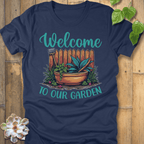 Heather Navy / S Welcome To Our Garden T-Shirt T-Shirt