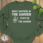 Military Green / S What Happens In The Garden Sweatshirt Sweatshirt