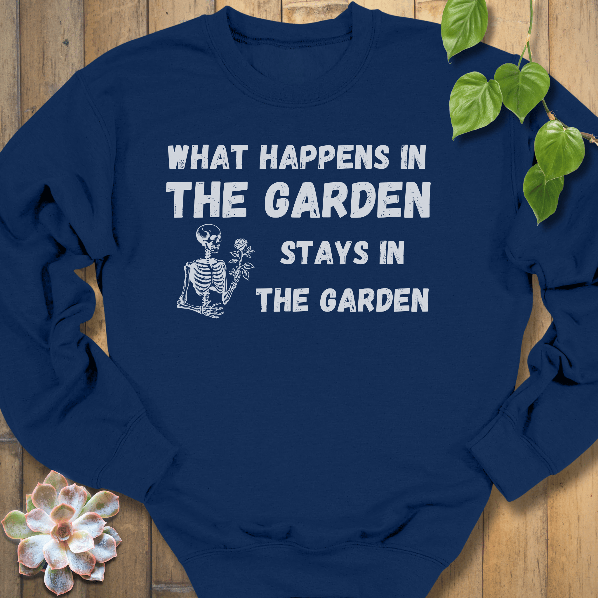 Navy / S What Happens In The Garden Sweatshirt Sweatshirt