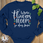 Navy / S Where Flowers Bloom Sweatshirt Sweatshirt