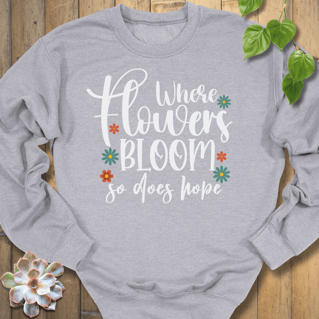 Sport Grey / S Where Flowers Bloom Sweatshirt Sweatshirt