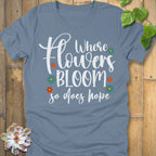 Steel Blue / S Where Flowers Bloom T-Shirt T-Shirt