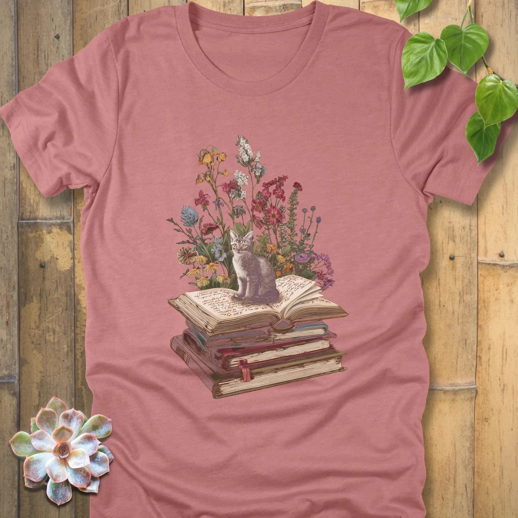 Heather Mauve / S Whiskers & Words T-Shirt T-Shirt