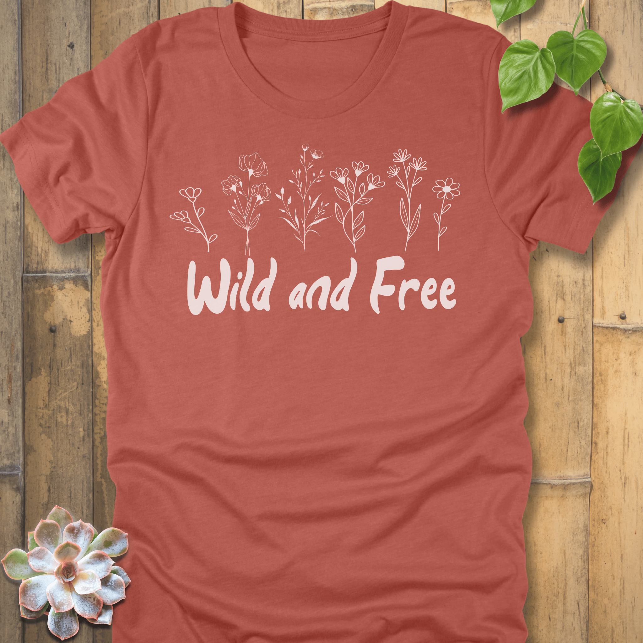 Heather Clay / S Wild And Free T-shirt T-Shirt