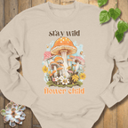 Sand / S Wild Flower Child Sweatshirt Sweatshirt