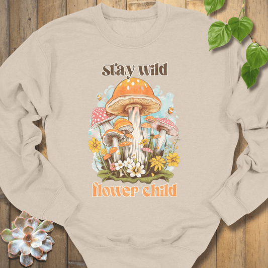 Sand / S Wild Flower Child Sweatshirt Sweatshirt