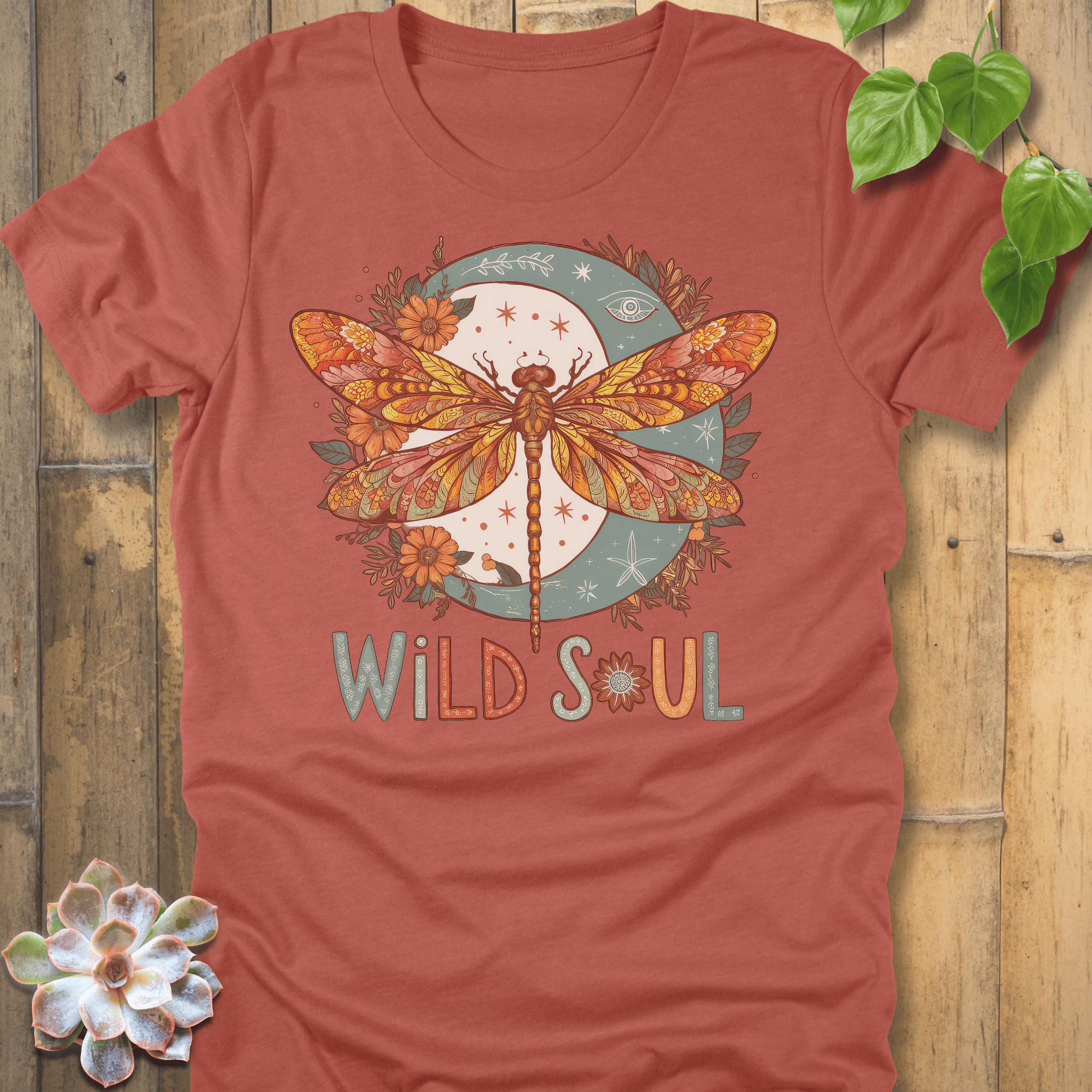 Heather Clay / S Wild Soul Dragonfly T-shirt T-Shirt