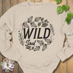 Sand / S Wild Soul Floral Sweatshirt Sweatshirt