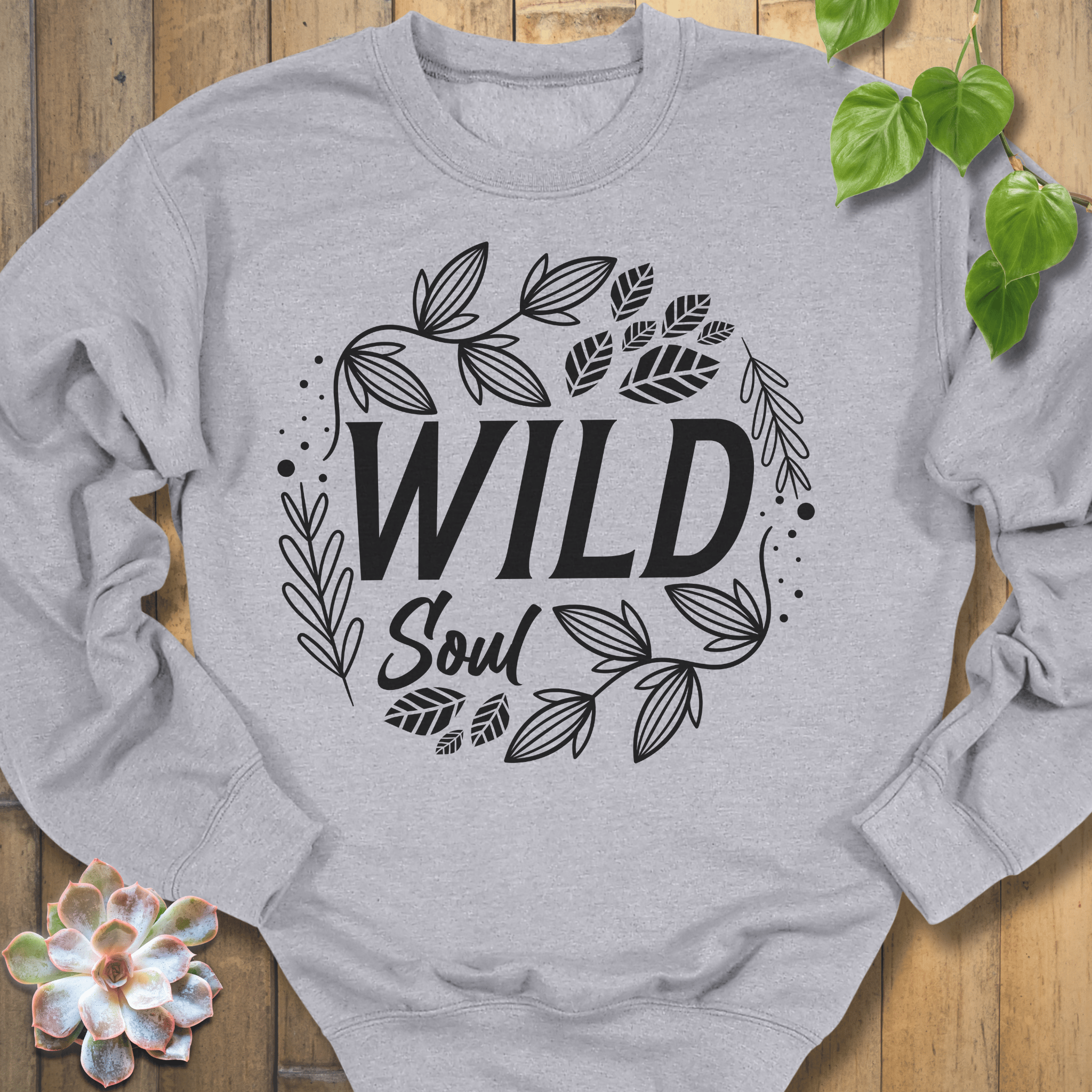 Sport Grey / S Wild Soul Floral Sweatshirt Sweatshirt