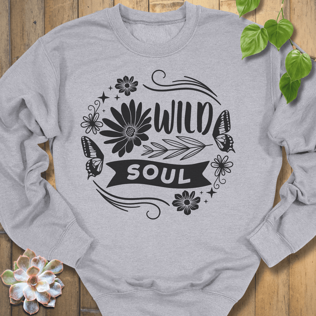 Sport Grey / S Wild Soul Floral Sweatshirt Sweatshirt
