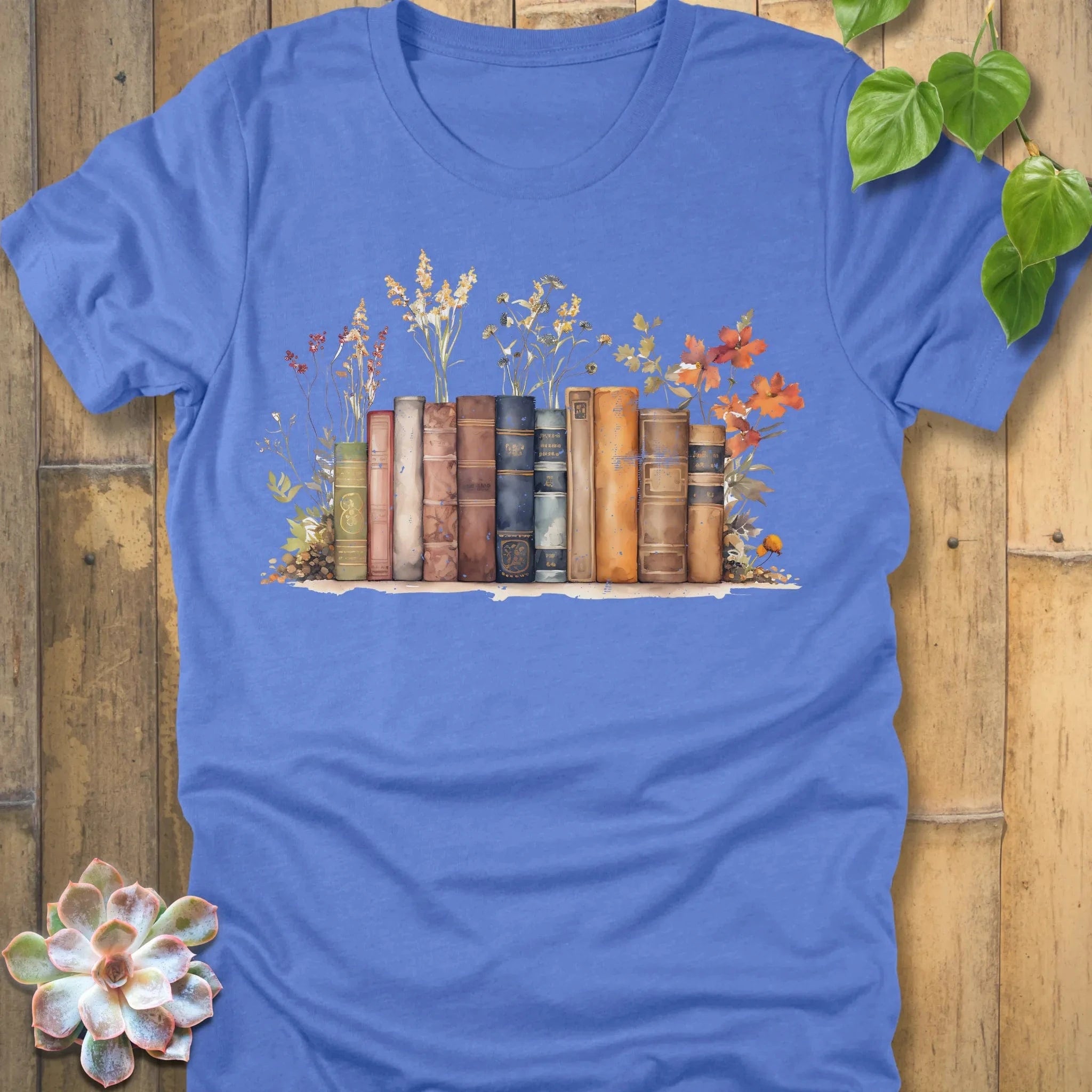 Heather Columbia Blue / S Wildflower Library T-Shirt T-Shirt