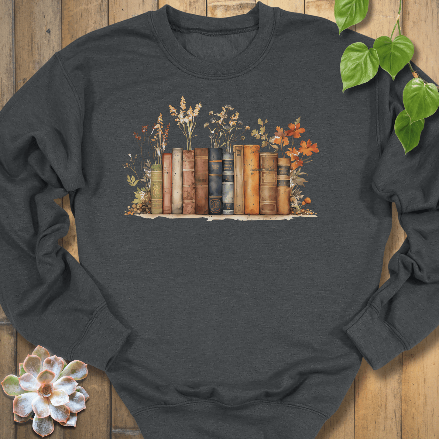 Dark Heather / S Wildflower Libray Sweatshirt Sweatshirt