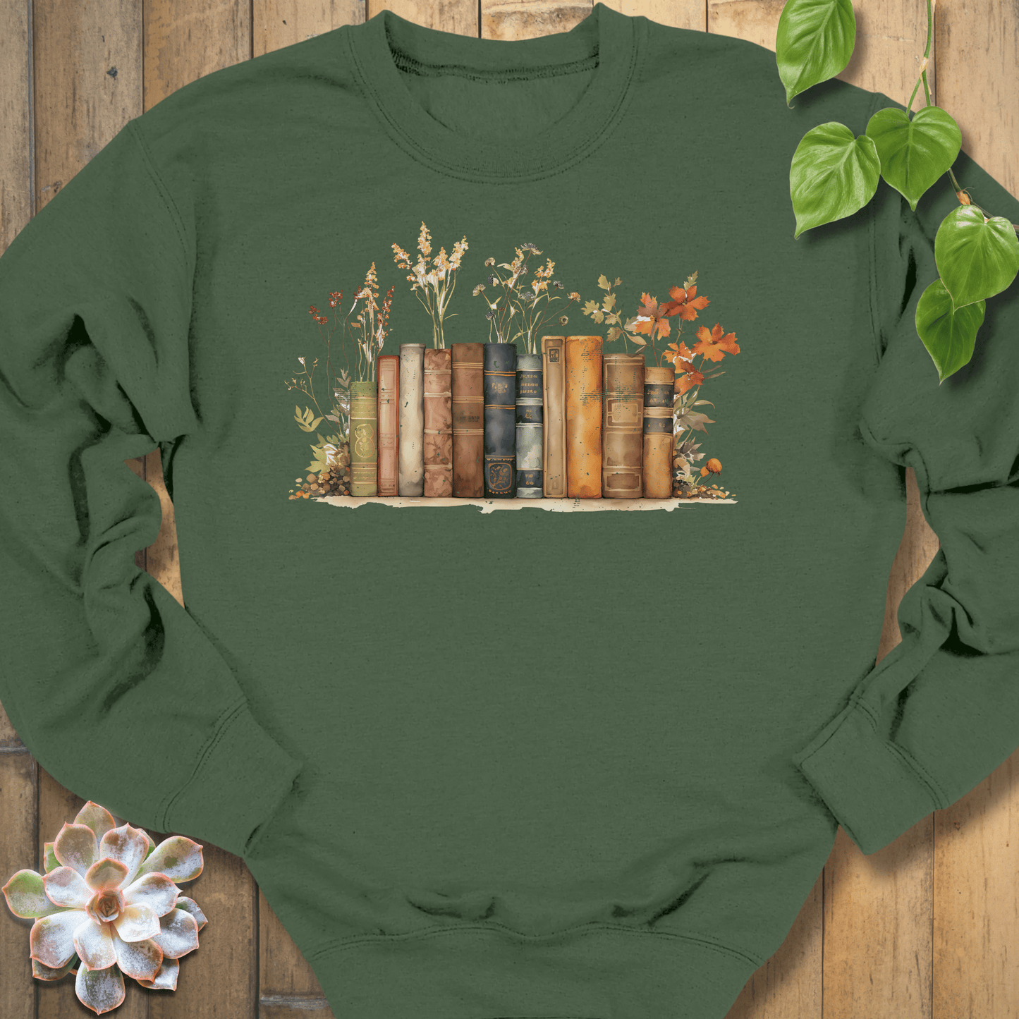 Military Green / S Wildflower Libray Sweatshirt Sweatshirt