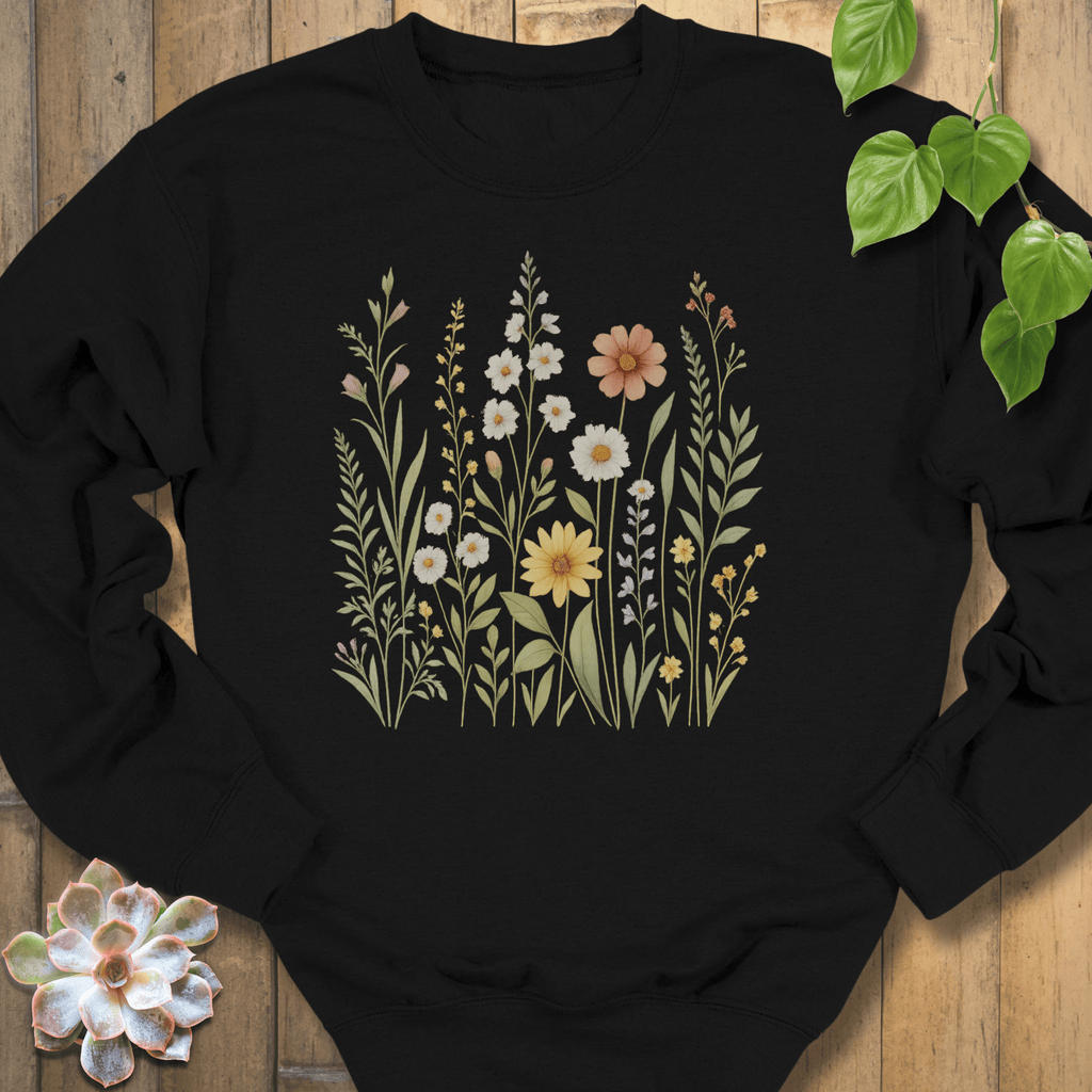 Black / S Wildflower Meadow Sweatshirt Sweatshirt
