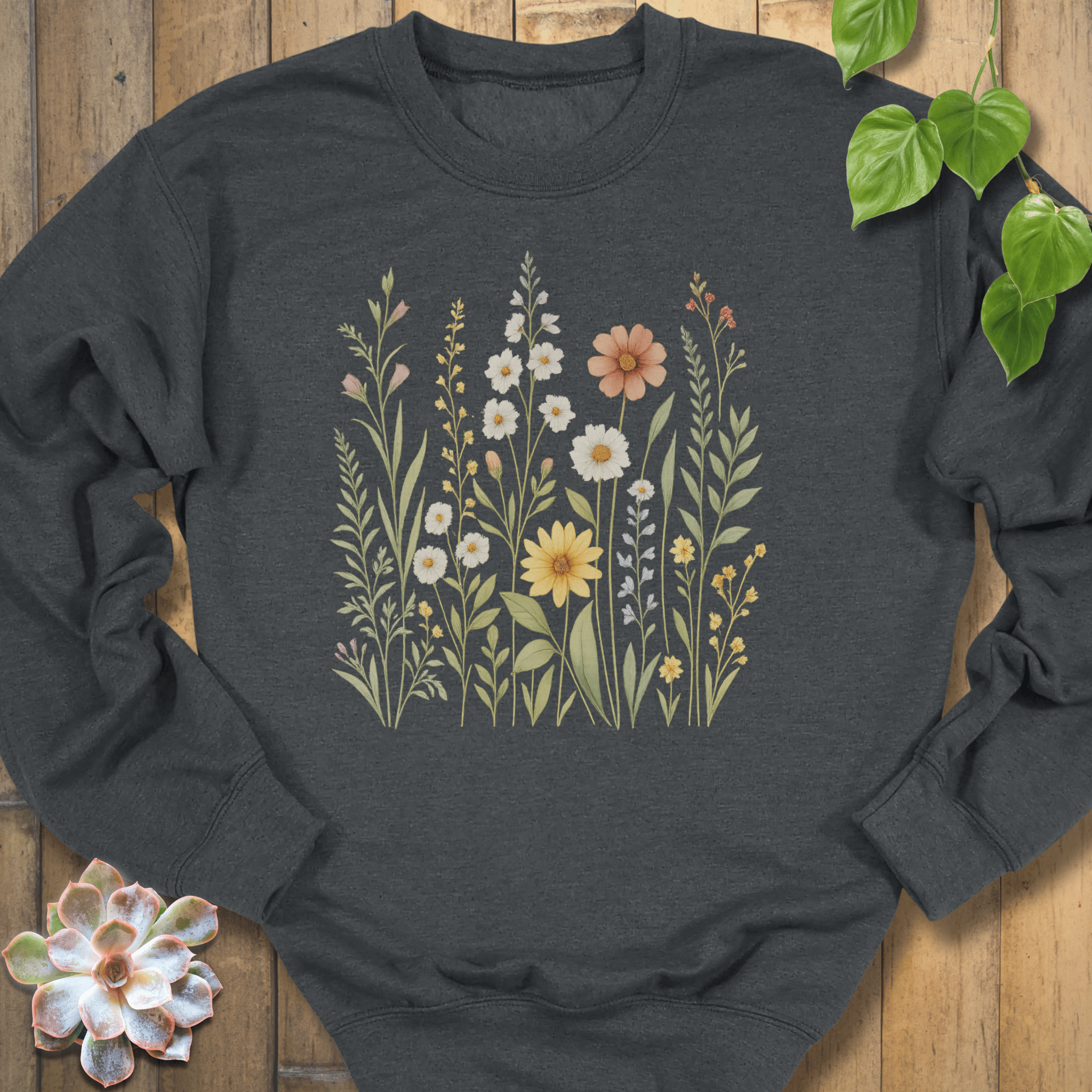 Dark Heather / S Wildflower Meadow Sweatshirt Sweatshirt