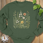 Military Green / S Wildflower Meadow Sweatshirt Sweatshirt