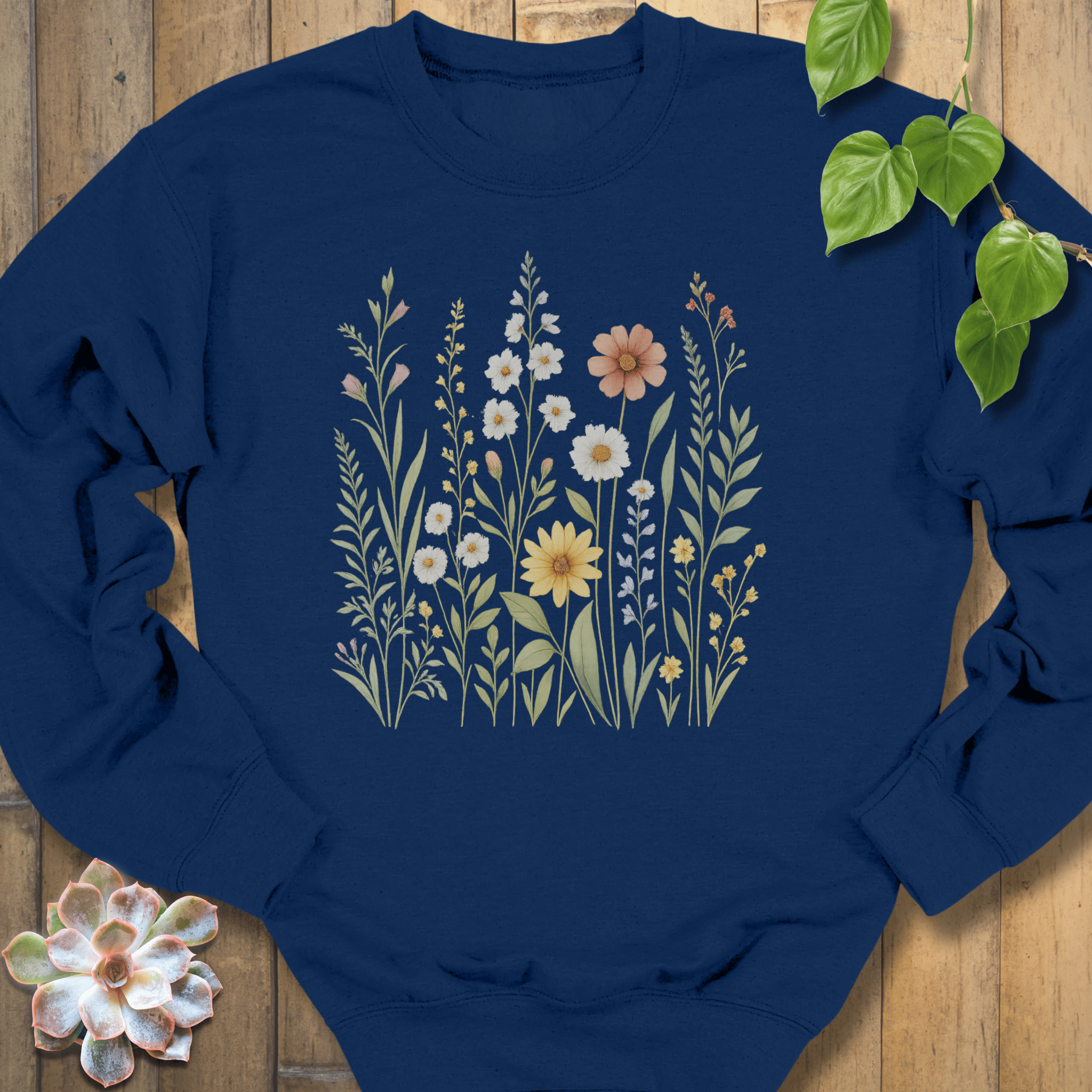 Navy / S Wildflower Meadow Sweatshirt Sweatshirt