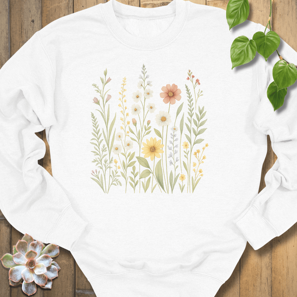 White / S Wildflower Meadow Sweatshirt Sweatshirt