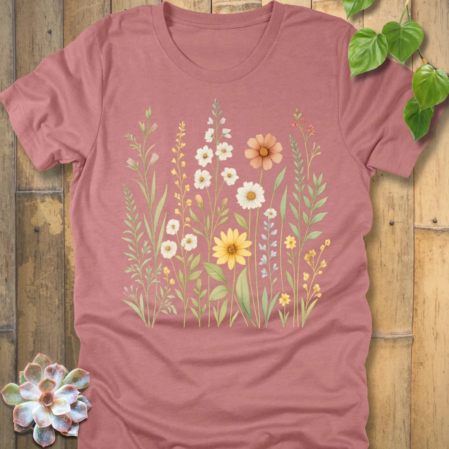 Heather Mauve / S Wildflower Meadow T-Shirt T-Shirt