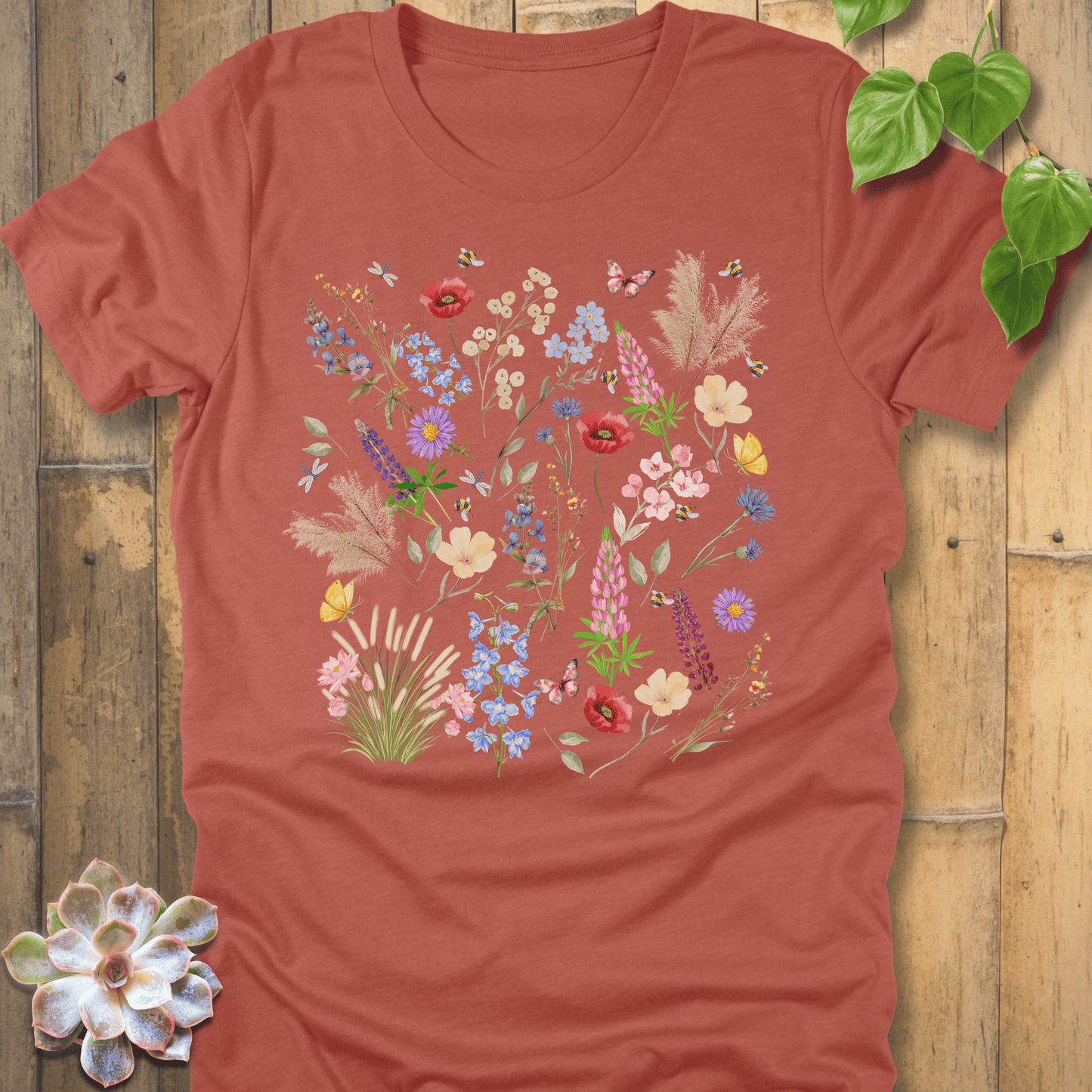 Heather Clay / S Wildflower T-shirt T-Shirt