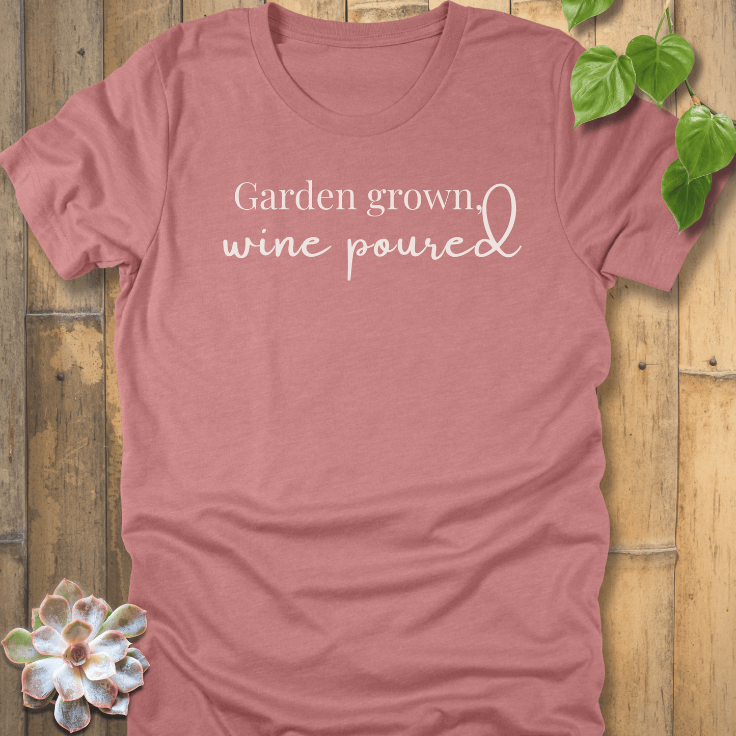 Heather Mauve / S Wine Poured T-shirt T-Shirt