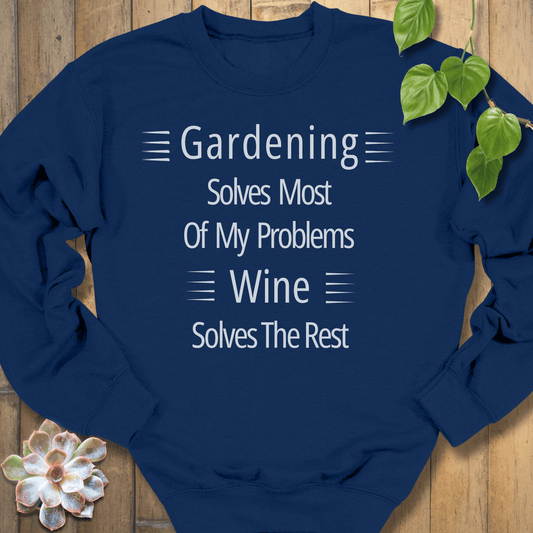 Navy / S Wine Solves Problems Sweatshirt Sweatshirt