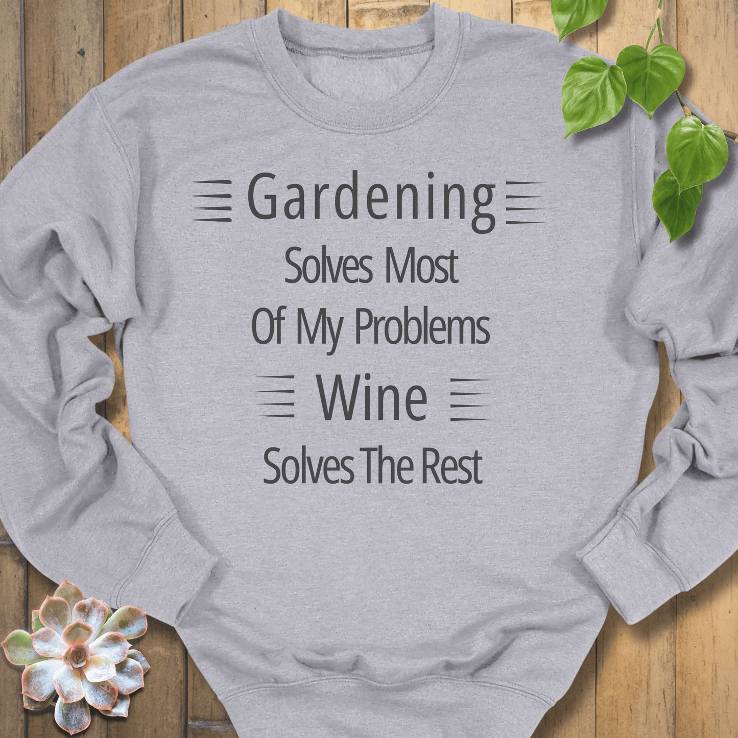 Sport Grey / S Wine Solves Problems Sweatshirt Sweatshirt