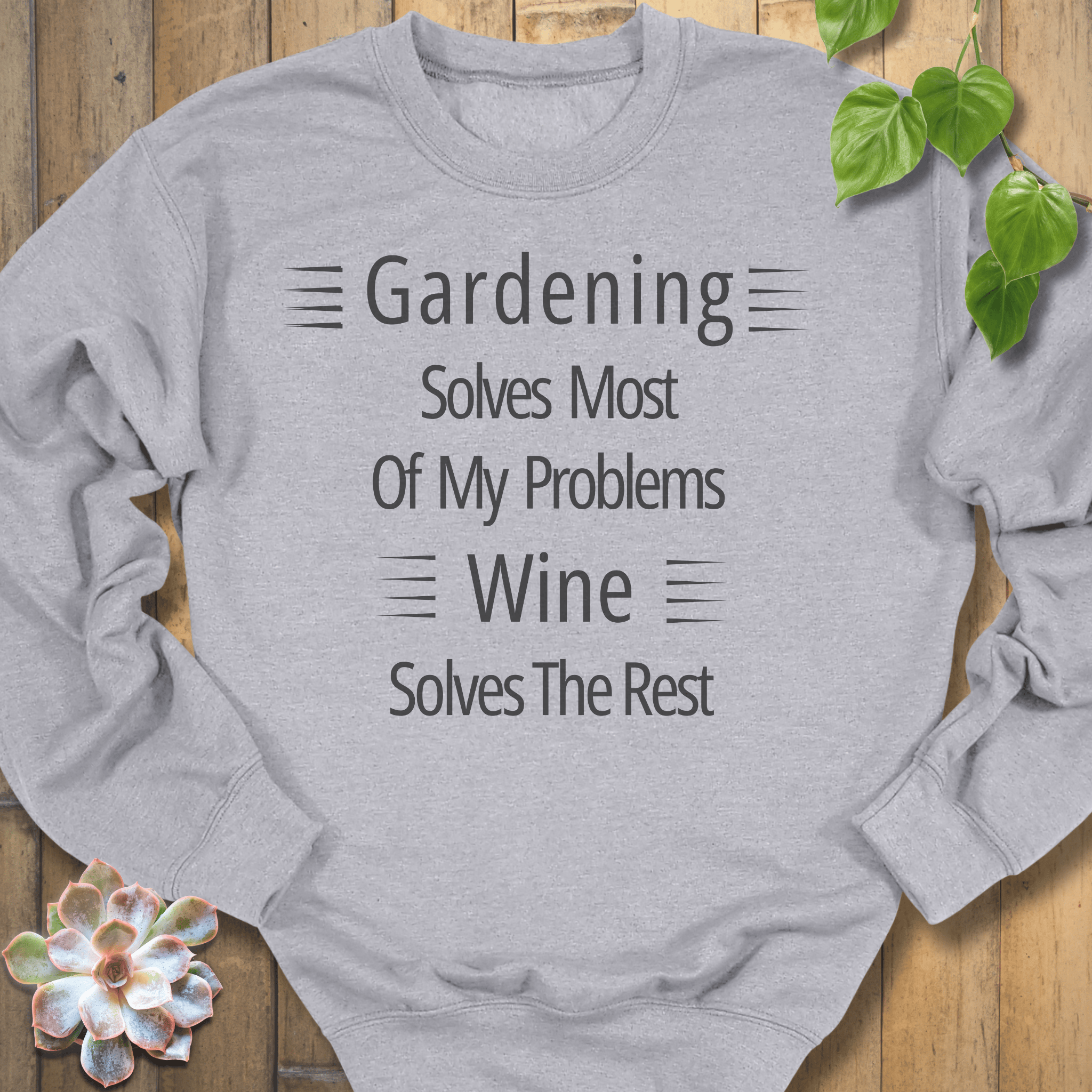 Sport Grey / S Wine Solves Problems Sweatshirt Sweatshirt