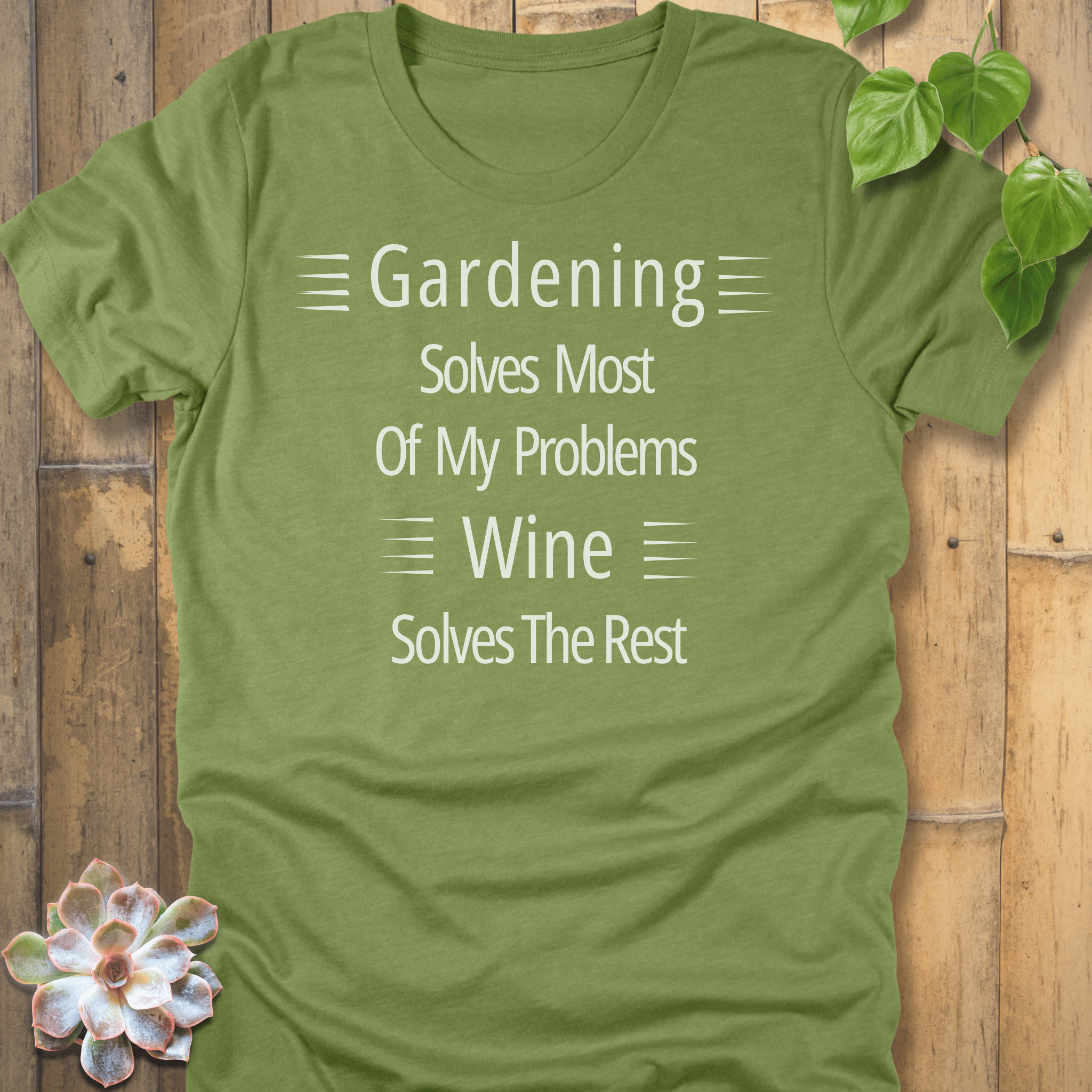 Heather Green / M Wine Solves Problems T-Shirt T-Shirt