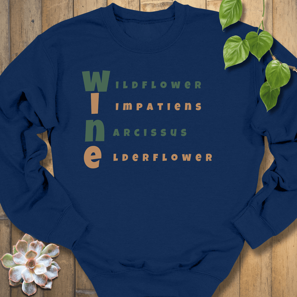 Navy / S Wine Wildflower Sweatshirt Sweatshirt