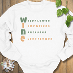 White / S Wine Wildflower Sweatshirt Sweatshirt