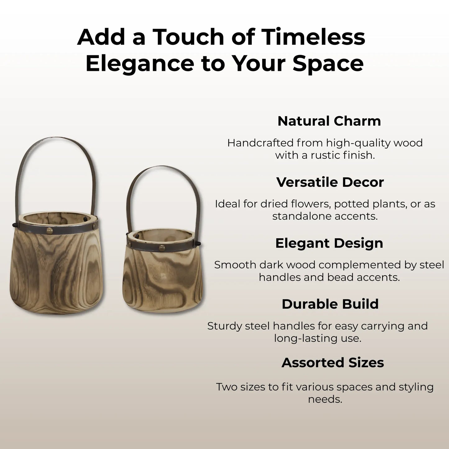 Wooden Pail Set Wooden Pail