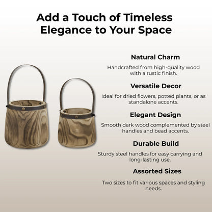 Wooden Pail Set Wooden Pail