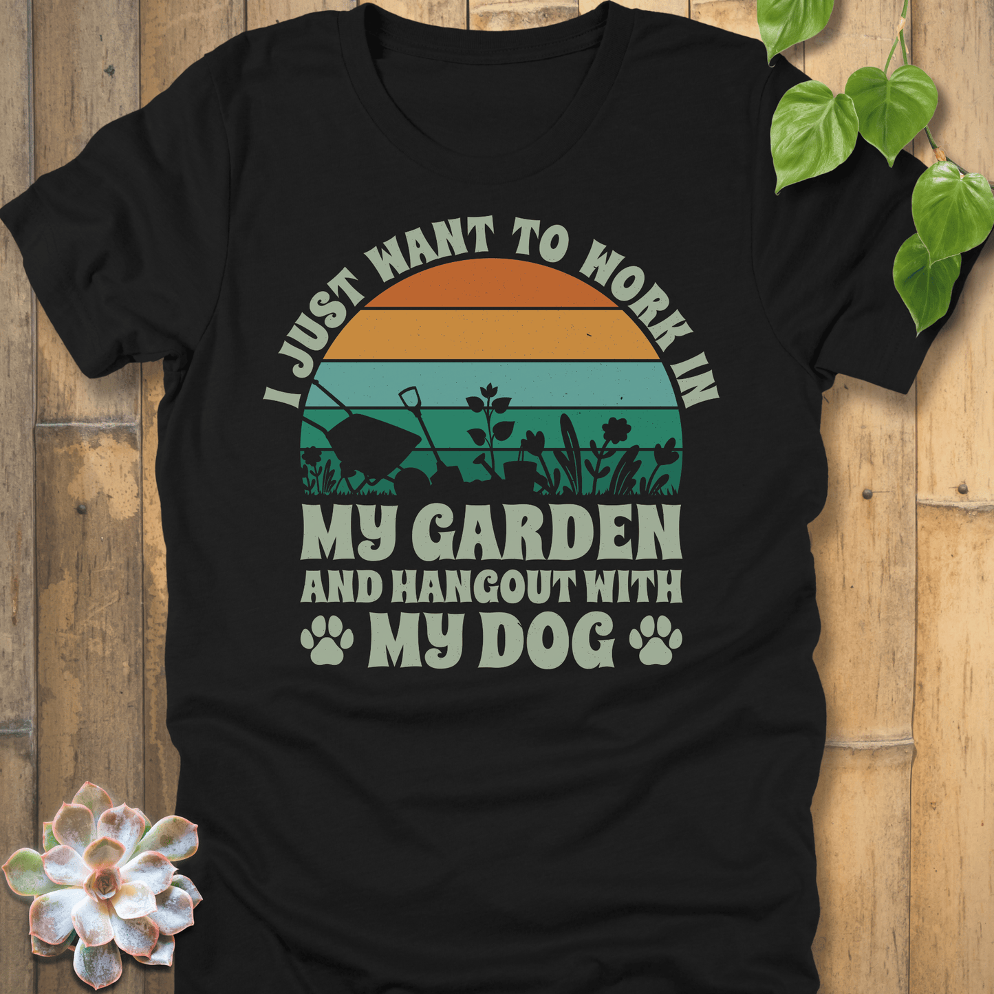 Black / S Work In My Garden T-Shirt T-Shirt