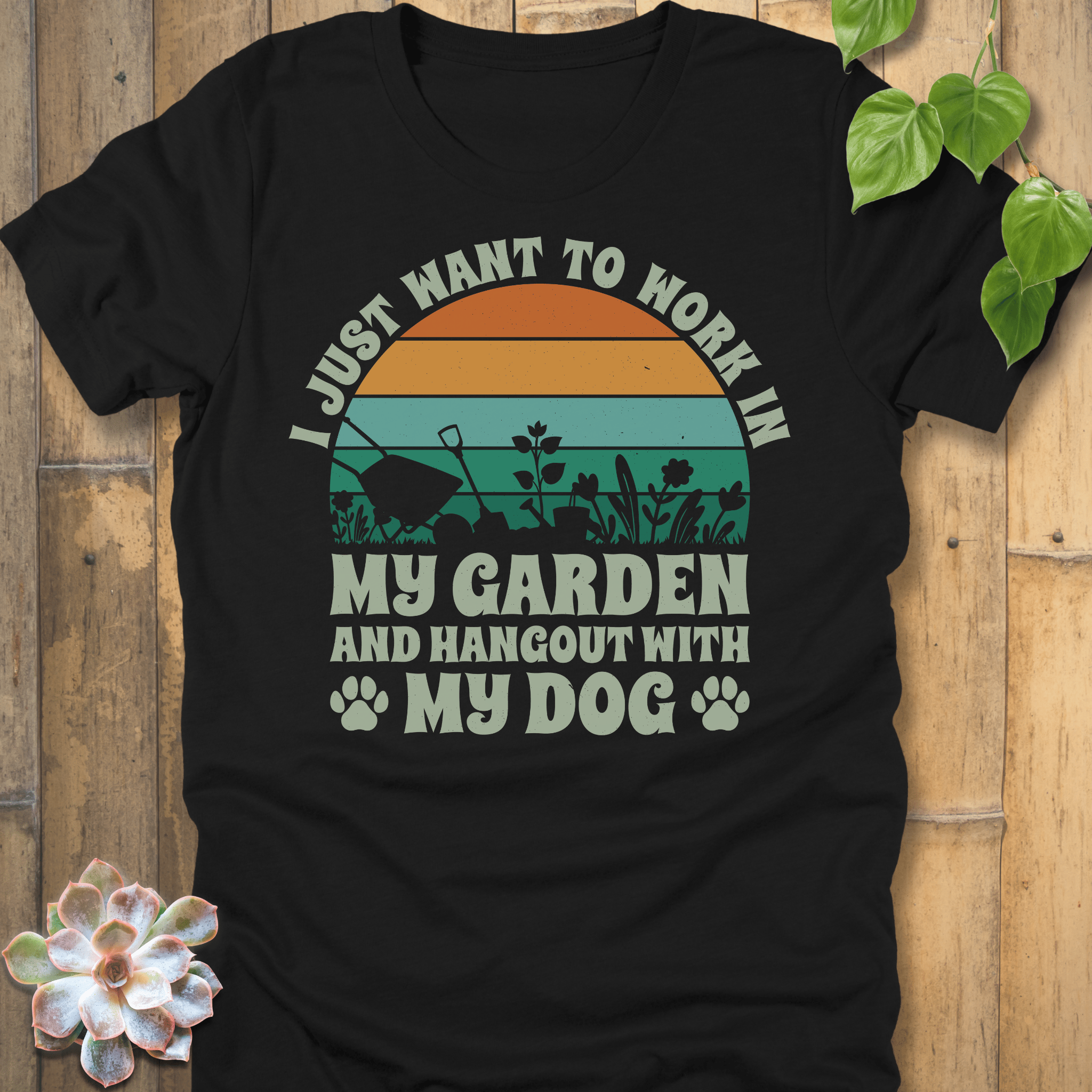 Black / S Work In My Garden T-Shirt T-Shirt