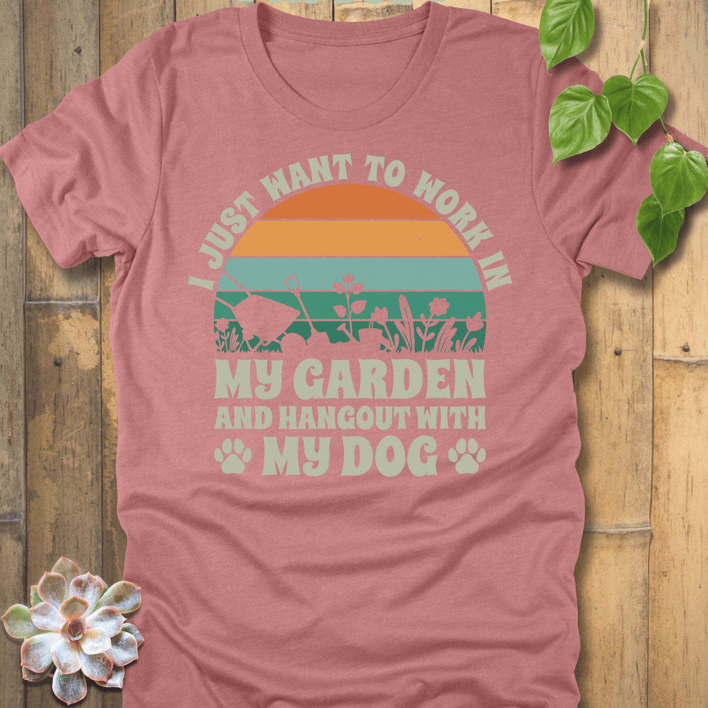 Heather Mauve / S Work In My Garden T-Shirt T-Shirt