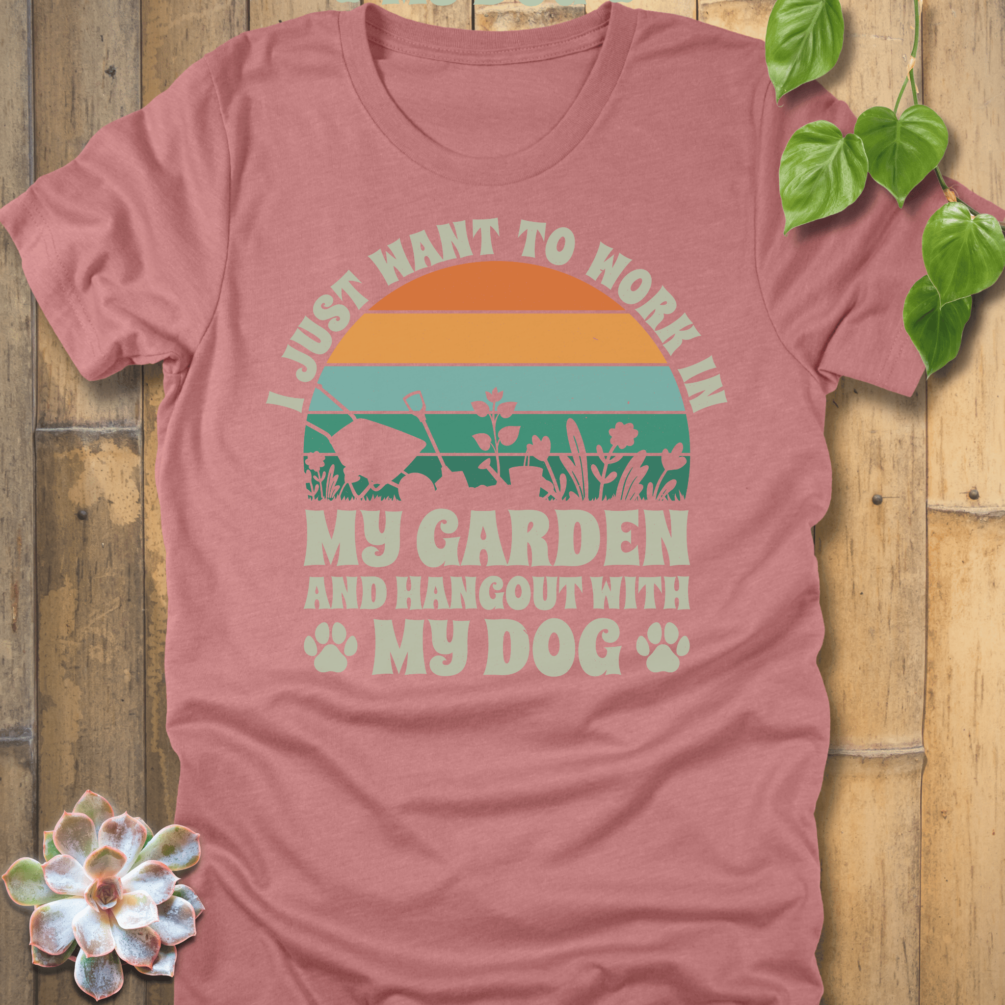 Heather Mauve / S Work In My Garden T-Shirt T-Shirt