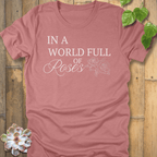 Heather Mauve / S World Full Of Roses T-shirt T-Shirt