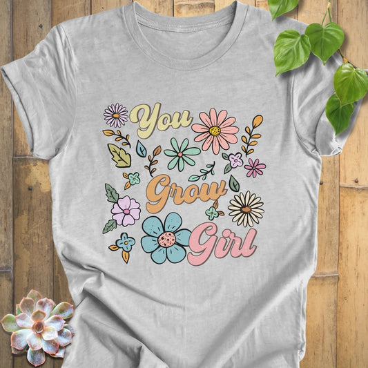 Athletic Heather / XS You Grow Girl T-Shirt T-Shirt