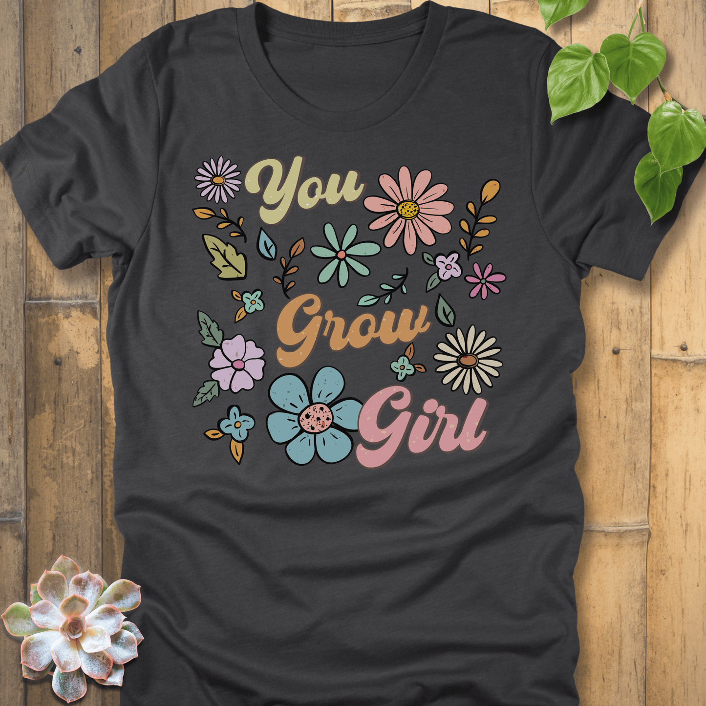 Dark Grey Heather / S You Grow Girl T-Shirt T-Shirt
