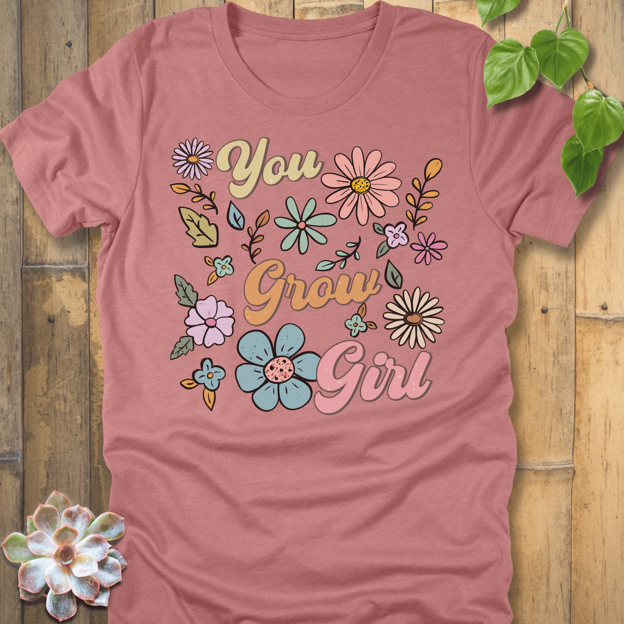 Heather Mauve / S You Grow Girl T-Shirt T-Shirt