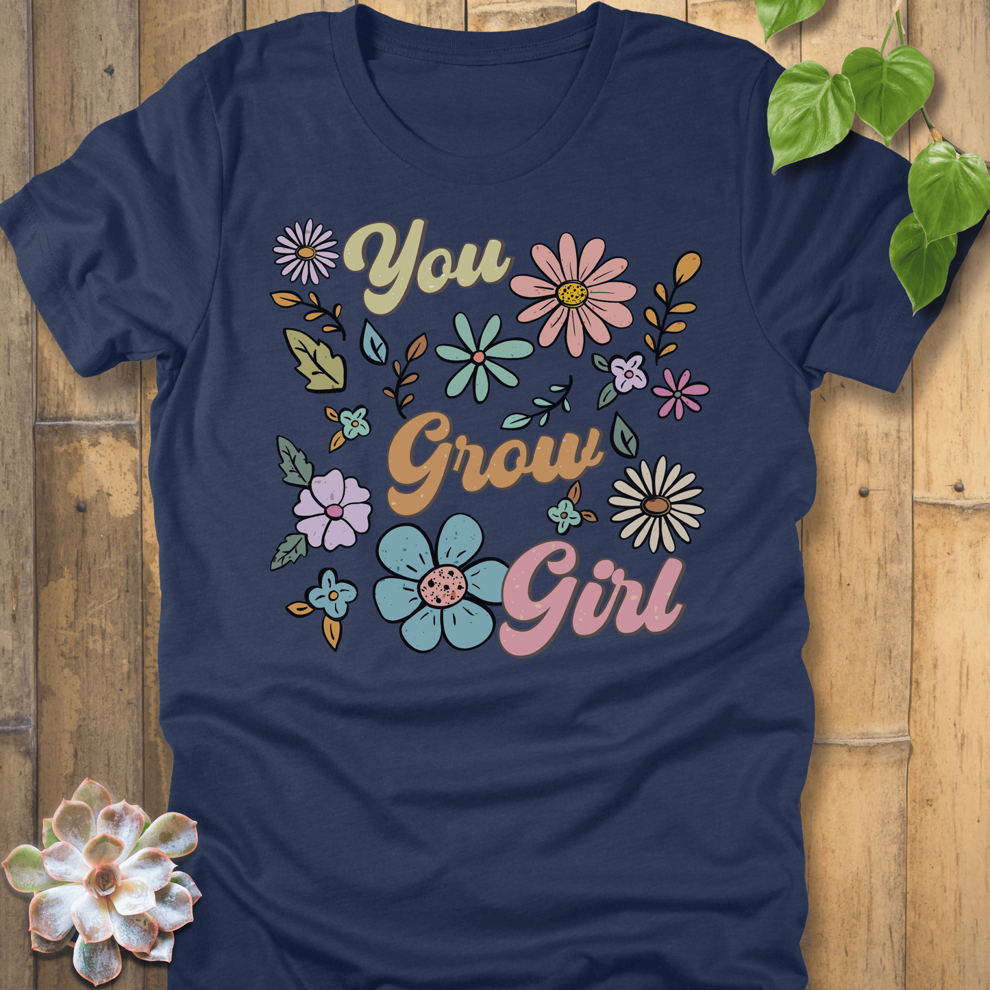 Heather Navy / S You Grow Girl T-Shirt T-Shirt