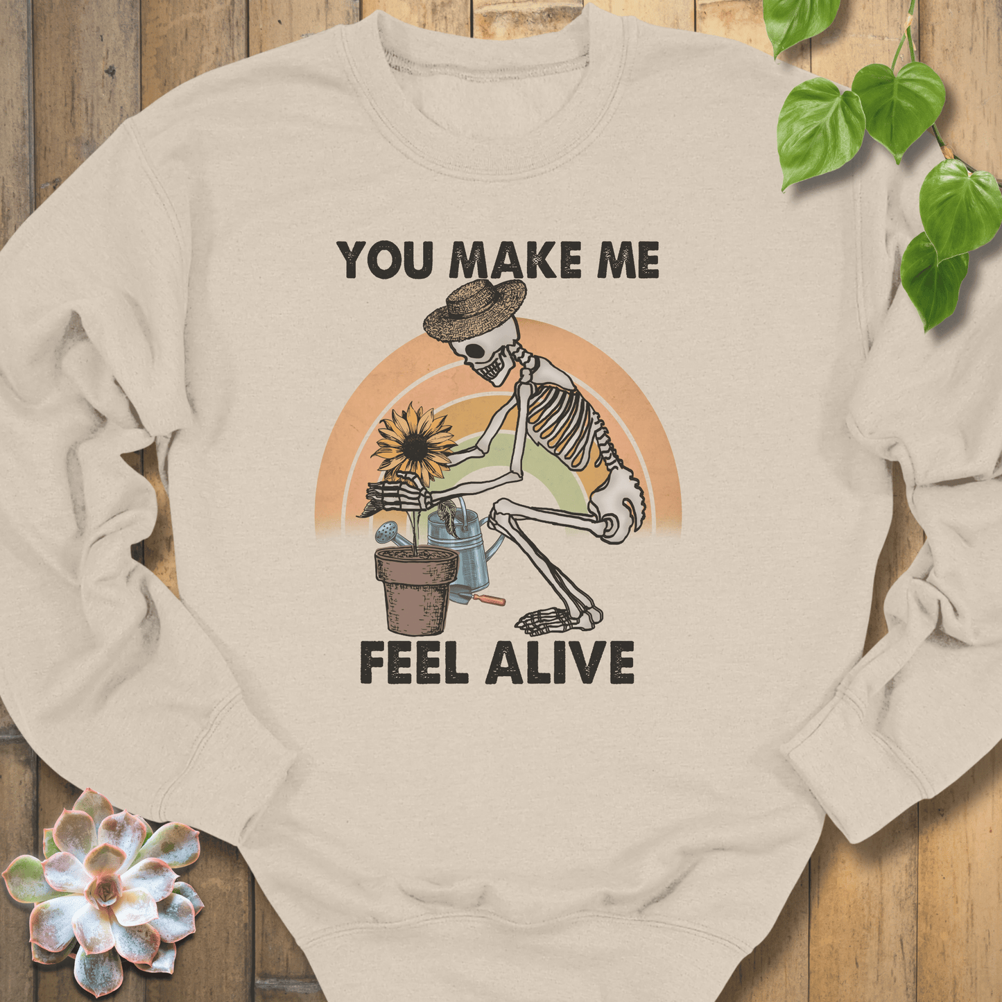 Sand / S You Make Me Feel Alive Sweatshirt Sweatshirt