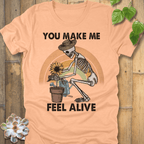 Heather Peach / S You Make Me Feel Alive - T-Shirt T-Shirt