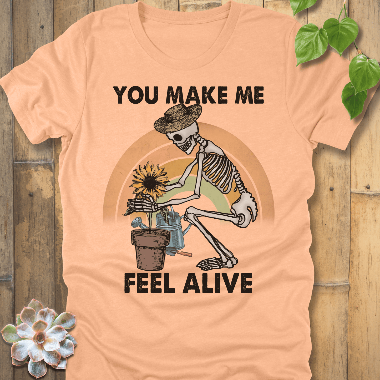Heather Peach / S You Make Me Feel Alive - T-Shirt T-Shirt