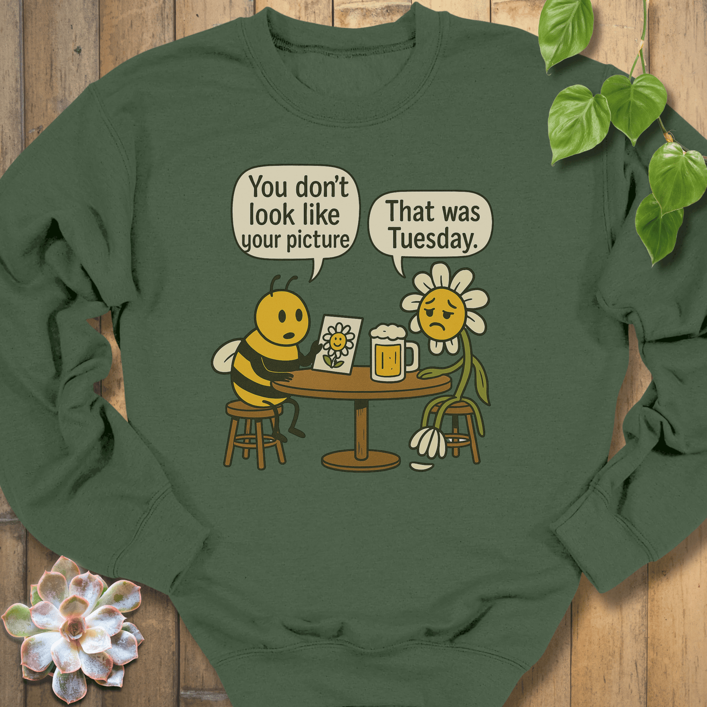 Military Green / S Your Picture Sweatshirt Sweatshirt