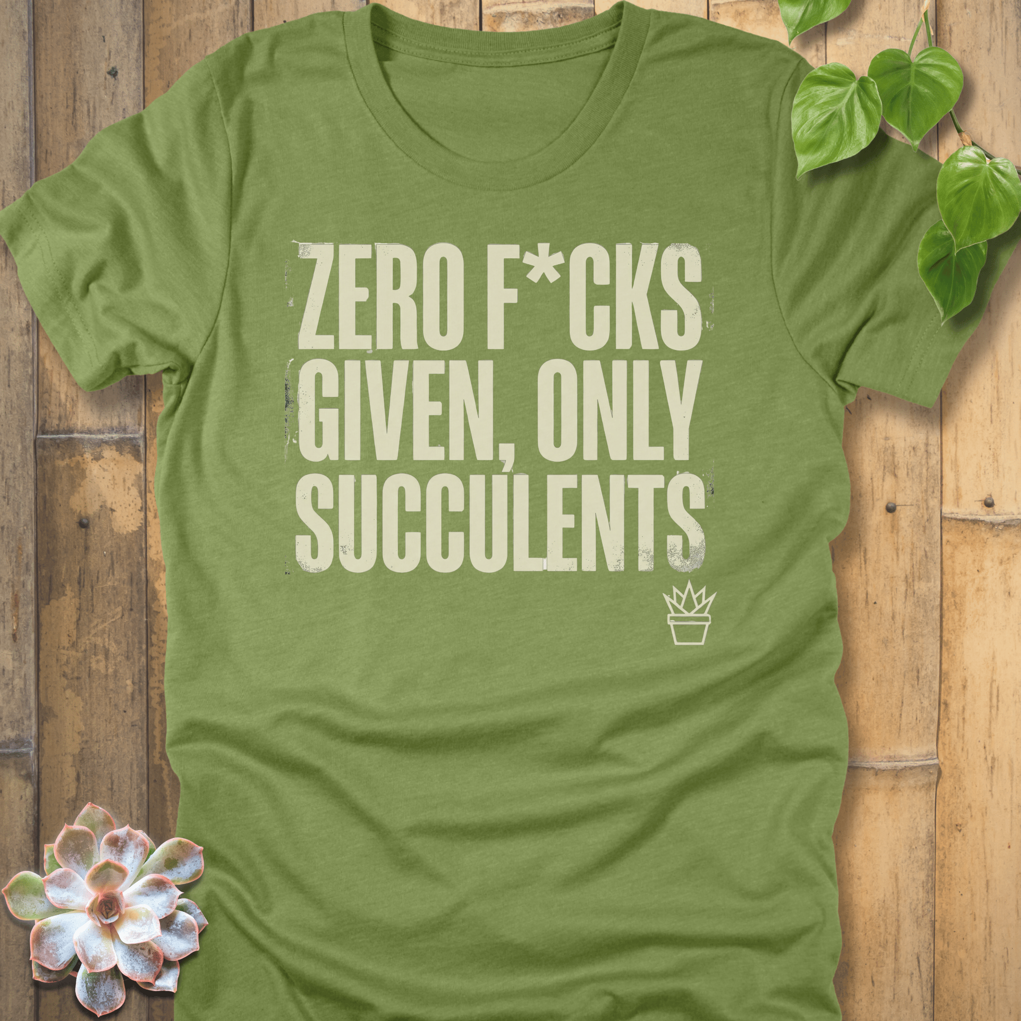 Heather Green / M Zero F*cks T-shirt T-Shirt