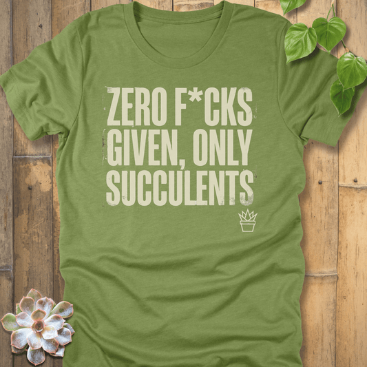 Heather Green / M Zero F*cks T-shirt T-Shirt